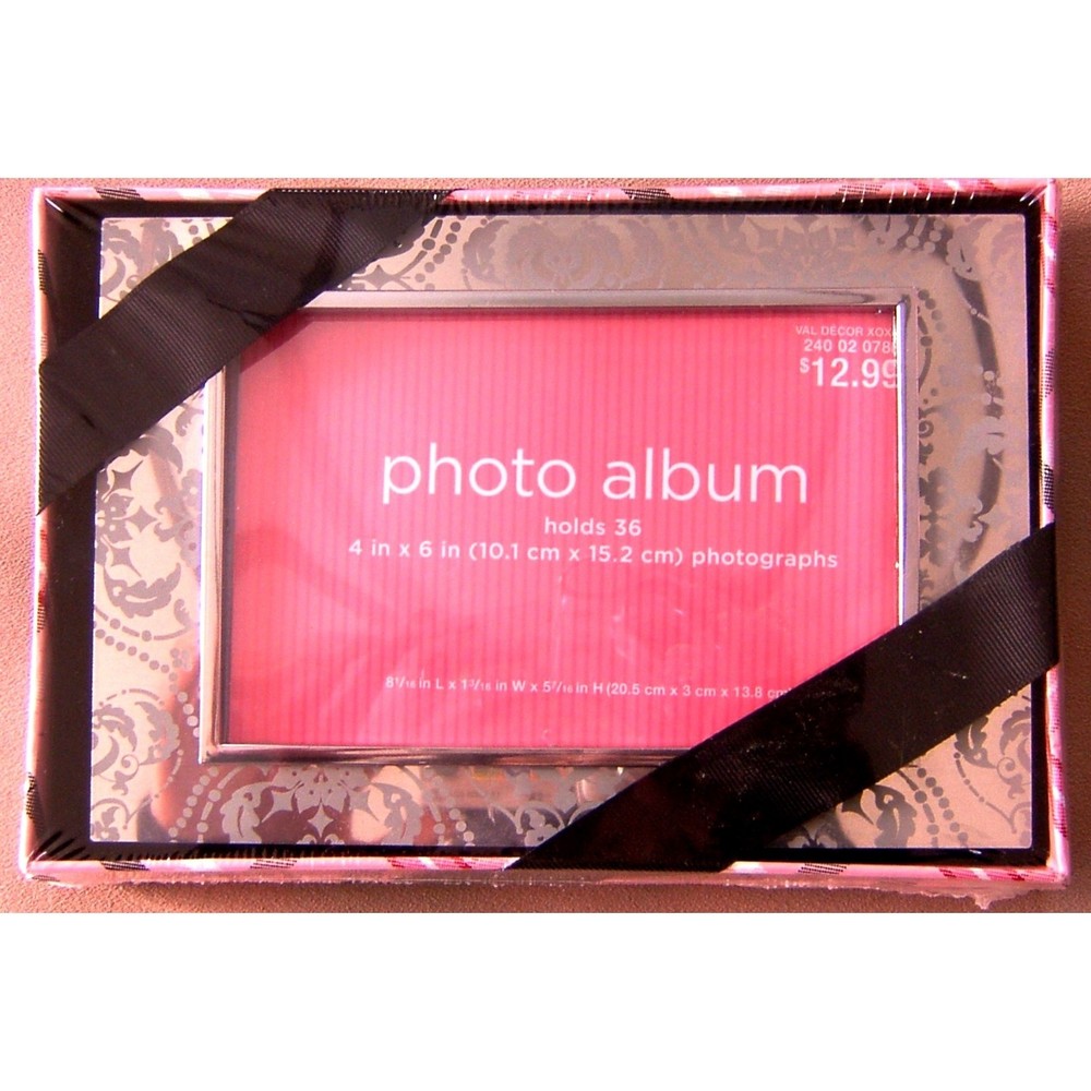 Valentines Day Photo Album Metallic Scroll Lace Design Keepsake